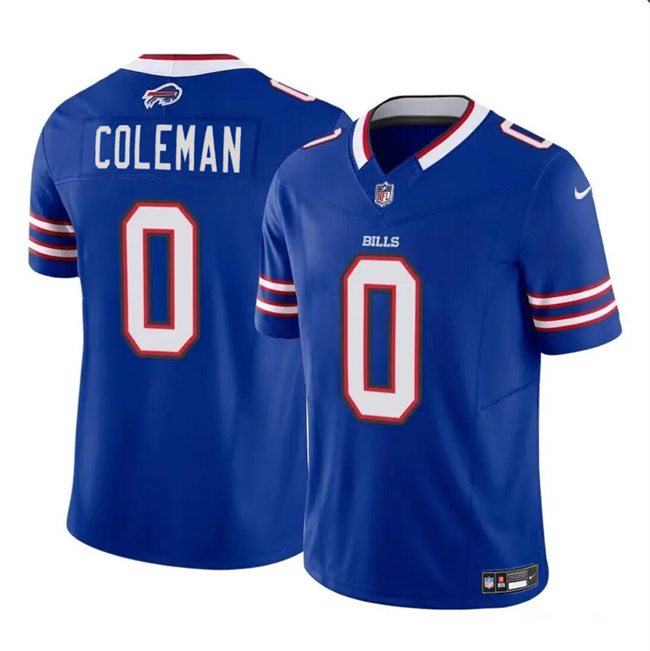 Men's Buffalo Bills #0 Keon Coleman Blue 2024 Draft F.U.S.E. Vapor Untouchable Limited Football Stitched Jersey